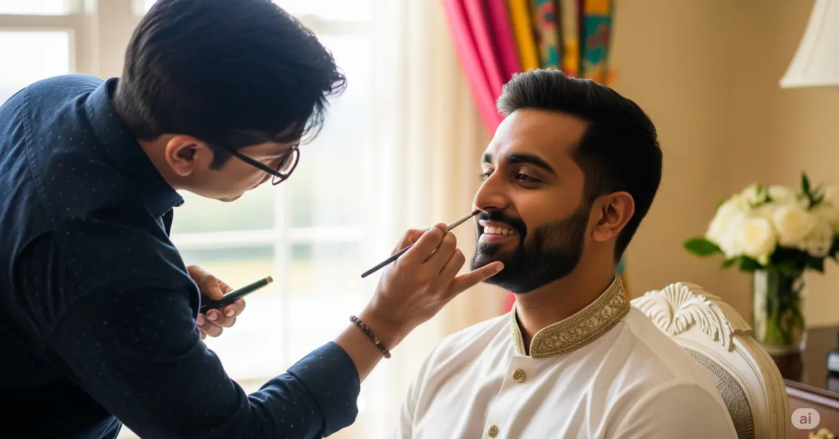 Why Every Groom Needs a Men’s Makeup Artist: Breaking Stereotypes, One Face at a Time