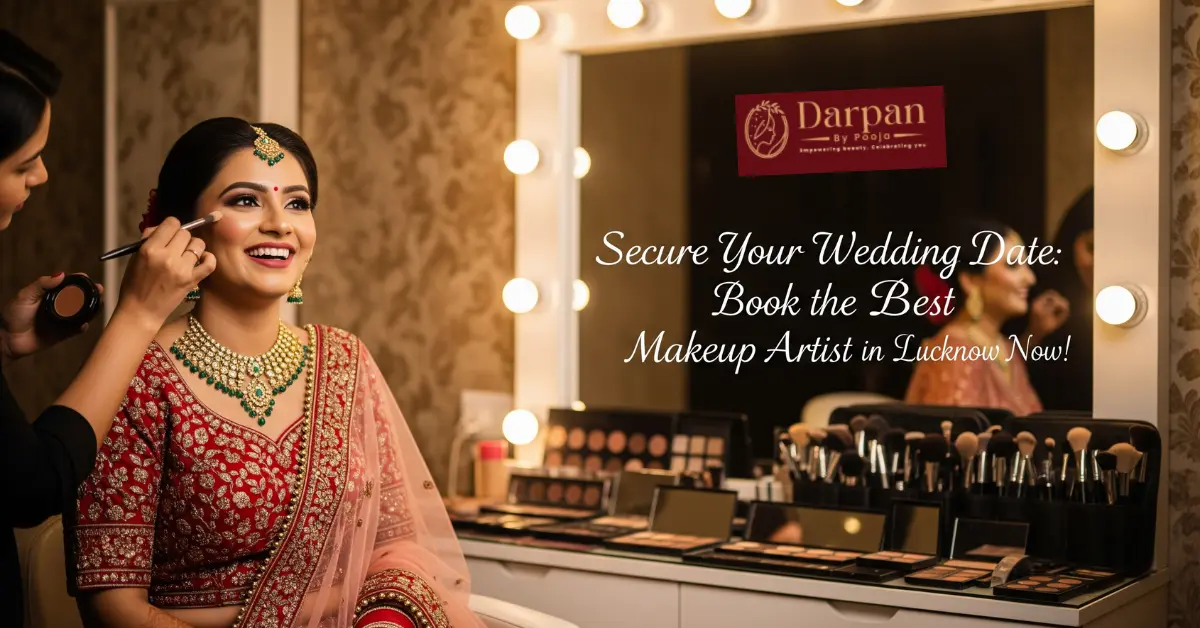 Secure Your Date: Early Makeup Booking in Lucknow Matters This Wedding Season with city's best makeup artist Pooja at Darpan